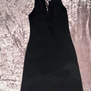 Charlotte Russe Elegant Black Backless Dress